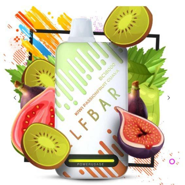 Elf Bar BC 18000 25ml Kiwi Passion Fruit Guava (Ківі Маракуя Гуава) Два режима