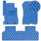 Коврики в салон для Honda Civic 8 SD 4D 2006-2011 Экокожа с подпятником Синий 5 шт (Rombus)