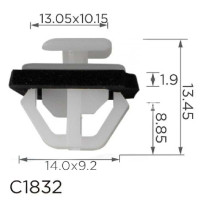 Кліпса кріплення молдингу дверей HYUNDAI SUZUKI KIA (87758-38000 8775838000 15216) C1832