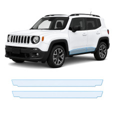Антигравійна захисна бронеплівка за лекалами для Jeep Renegade BU 2015-2018 - нижня зона кузова пороги