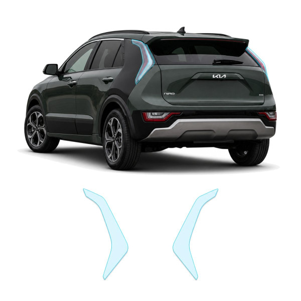 Антигравийная защитная бронепленка по лекалам для Kia Niro SG2 2022- задние фонари стопы