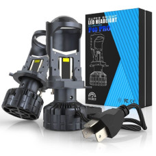 LED лампи автомобільні F40 PRO H4 140W 14000Lm 6000K (Лінзовані D36 мм +350% З Обманкою Canbus)