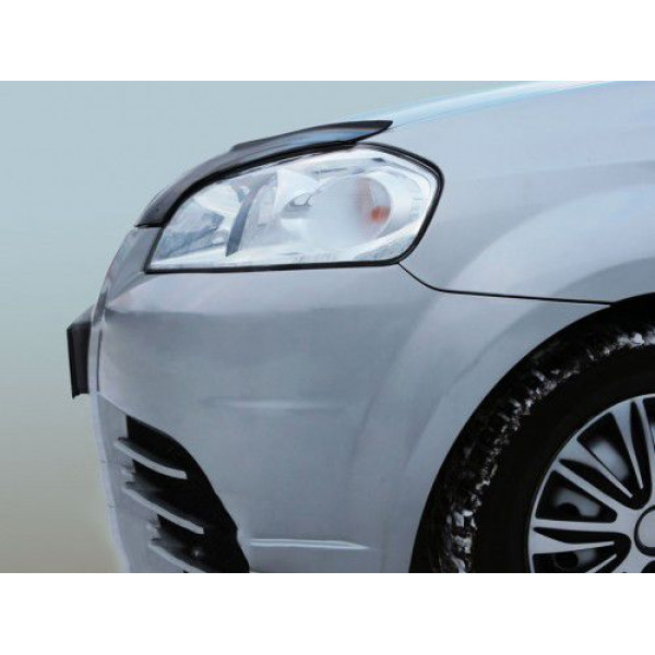Дефлектор капота мухобойка Chevrolet Aveo T250 2006-2011 Седан Voron Glass