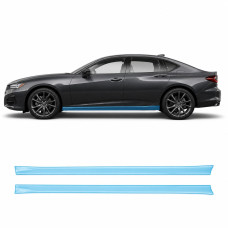 Антигравийная защитная бронепленка по лекалам для Acura TLX II 2021 - нижняя зона кузова пороги