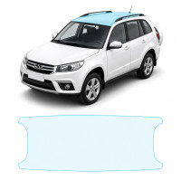 Антигравийная защитная бронепленка по лекалам для Chery Tiggo 3 II 2014-2019 - зона крыши
