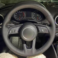 Чехол Оплетка Руля для Audi A1 / A3 / A4/ A5 / Q2 / Q5 Кожа (Модельная Выкройка) №4