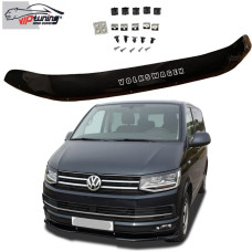 Дефлектор капоту мухобійка Volkswagen T6 2016- Євро Кріплення (Vip Tuning)
