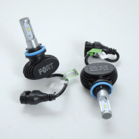 LED лампы автомобильные FORT F1 H11 / H8 радиатор 4000Lm / CSP Chip / 28W / 5000K / IP65 / 12-16V 2шт