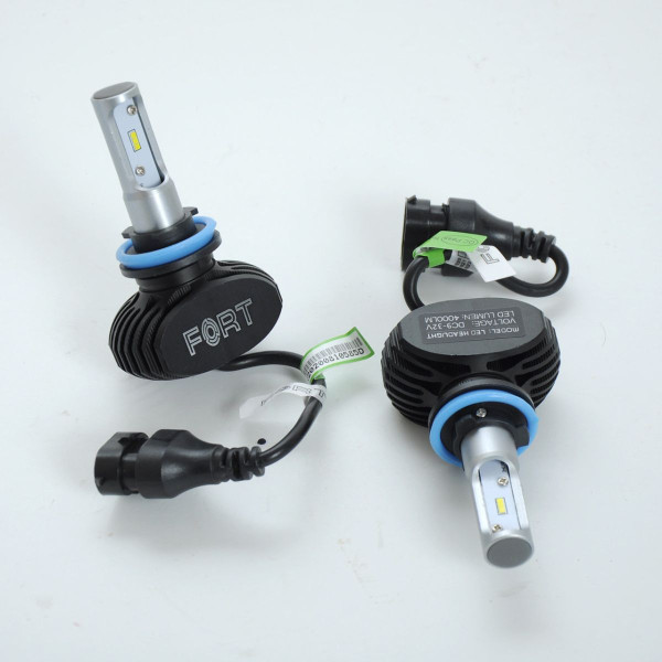 LED лампи автомобільні FORT F1 H11/H8 радіатор 4000Lm/CSP Chip/28W/5000K/IP65/12-16V 2шт