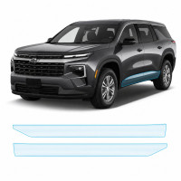 Антигравійна захисна бронеплівка за лекалами для Chevrolet Traverse III 2023- нижня зона кузова пороги