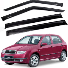 Дефлектори вікон ветровики Skoda Fabia 1997-2007 Хечбек / Седан Скотч 3M Voron Glass