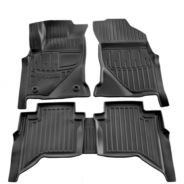 Комплект 3D ковриков в салон Toyota Hilux VIII (Crew Cab) (2015–...) Тойота