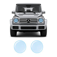 Антигравийная защитная бронепленка по лекалам для Mercedes-Benz G-Class W463 1990-2018 - оптика (фары и ПТФ)