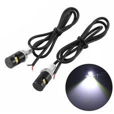 LED Підсвічування Номери універсальні Thoc Auto 12V 6 LED D12 мм 33 мм 2 шт Чорна (5630)