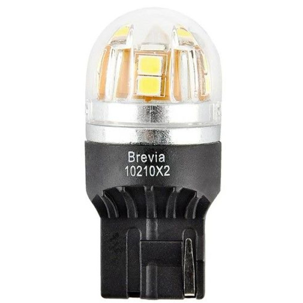 LED автолампа Brevia Spower 12/24V T20 W21W 15x2835SMD 330Lm 6000K CANbus W3x16d 2 шт (10210X2)