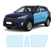 Антигравійна захисна бронеплівка за лекалами для Hyundai Creta I 2015-2017 - зони дверей і стійки вікон