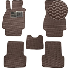 Килимки в салон EVA для Renault Megane II 2002-2008 (Металевий підп'ятник) Коричневі 5 шт