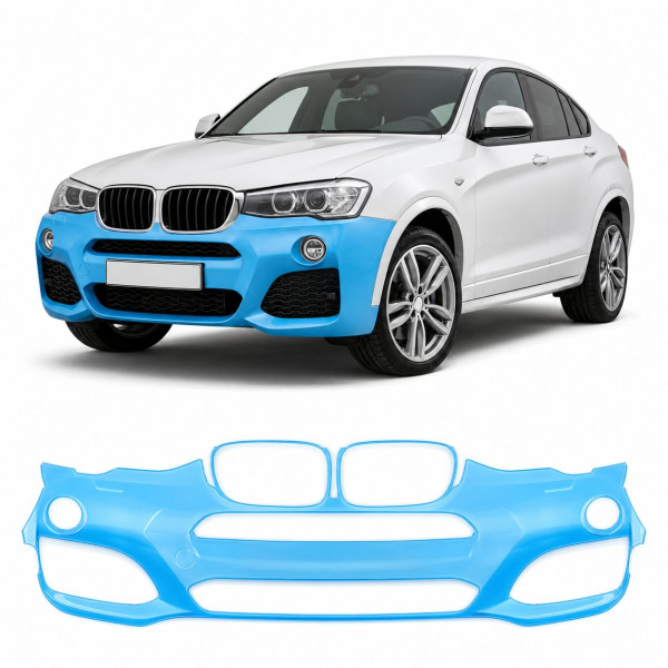 Антигравийная защитная бронепленка по лекалам для BMW X4 F26 2014-2018 - передний бампер