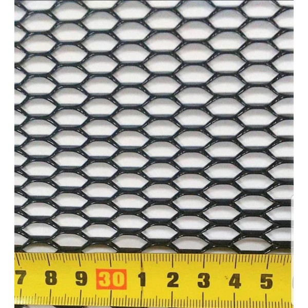 Сетка в бампер и решетку радиатора Elegant №6 100 х 20 см Ячейка 6 x 12 см Сота Металл