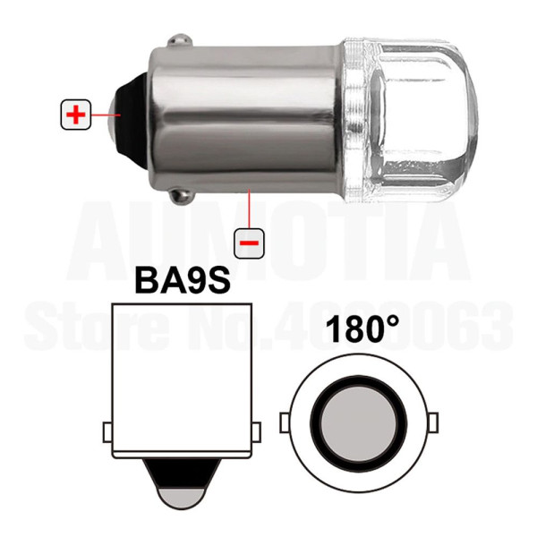 Світлодіод 12V Т8 Зелений SMD 3 2835 14513 +140Lm 4D Mini уп.10шт