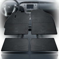 Авто килимки в салон для Toyota Prius (ZHW30) 2009-2015 Євро бортик 2 см Гумові Чорні