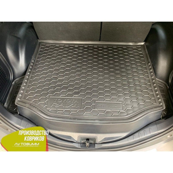 Автомобильный Коврик в багажник для Toyota Rav 4 2013- (полноразмерка) / Резиновый (Avto-Gumm)