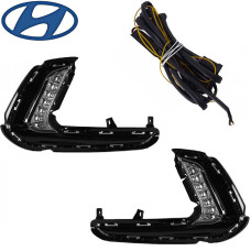 LED Протитуманні фари для Hyundai Elantra 2016-2018 12V DRL з проводкою (HY-401-LED)