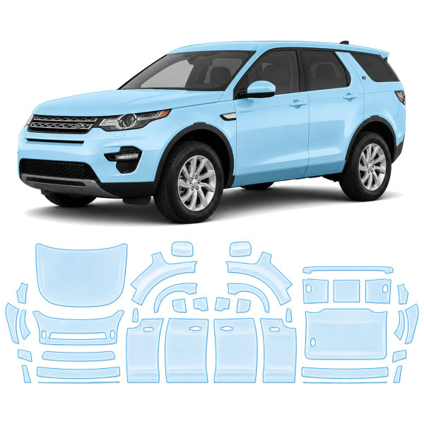 Антигравийная защитная бронепленка по лекалам для Land Rover Discovery Sport L550 2014-2019 - полный кузов