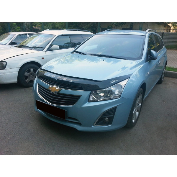 Дефлектор капота мухобойка Chevrolet Cruze 2009- Довга Євро Кріплення (CH04)