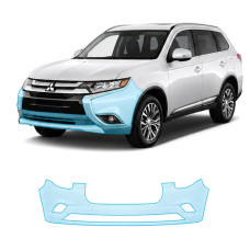 Антигравійна захисна бронеплівка за лекалами для Mitsubishi Outlander GG facelift 2015-2021 - передній бампер