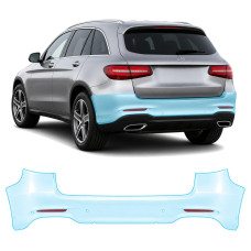 Антигравійна захисна бронеплівка за лекалами для Mercedes-Benz GLC X253 2015-2019 - задній бампер