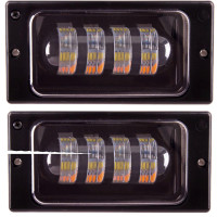 LED Протитуманні фари для Ваз 2110-14 W/Y 12-24V 40W 4LED 3000K 6000K Білий Жовтий Світло 2 шт (LD-519 L2-WY-LED)