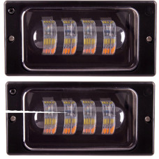 LED Протитуманні фари для Ваз 2110-14 W/Y 12-24V 40W 4LED 3000K 6000K Білий Жовтий Світло 2 шт (LD-519 L2-WY-LED)