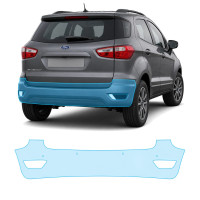 Антигравийная защитная бронепленка по лекалам для Ford EcoSport II facelift 2018-2023 - задний бампер