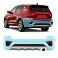 Антигравийная защитная бронепленка по лекалам для Kia Sorento UM facelift 2018-2020 - задний бампер