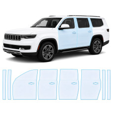 Антигравийная защитная бронепленка по лекалам для Jeep Wagoneer WS 2022- зоны дверей и стойки окон