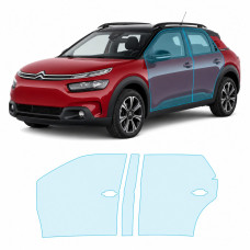 Антигравийная защитная бронепленка по лекалам для Citroen C4 Cactus I facelift 2018-2020 - зоны дверей и стойки окон