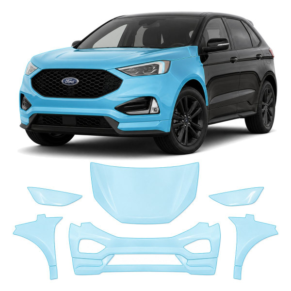 Антигравійна захисна бронеплівка за лекалами для Ford Edge (US) II facelift 2019-2024 - передня частина авто (капот бампер крила))