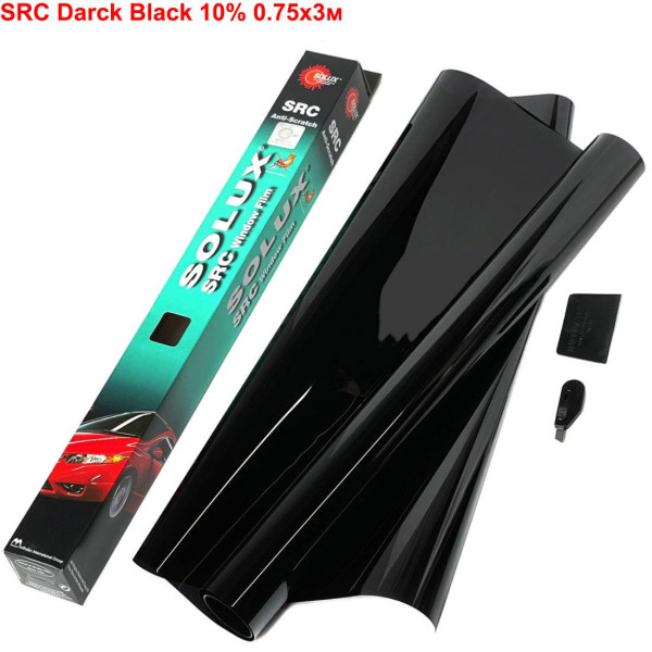 Тонувальна плівка Solux SRC Антицарапін Dark Black 10% 0,75x3м (PCG-10D)