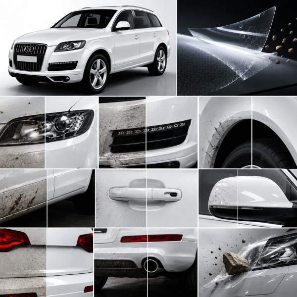 Антигравійна захисна бронеплівка за лекалами для Audi Q7 4L 2005-2015 - дзеркала