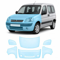 Антигравійна захисна бронеплівка за лекалами для Citroen Berlingo I facelift 2002-2018 - передня частина авто (капот бампер крила))