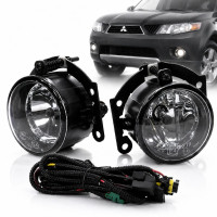 Противотуманные фары для Mitsubishi Outlander XL 2007-2012 / L200 2015- H11 55W Ø90 мм с проводкой Комплект (MB-676) OEM: 8321A353, 8324A014