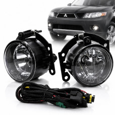 Противотуманные фары для Mitsubishi Outlander XL 2007-2012 / L200 2015- H11 55W Ø90 мм с проводкой Комплект (MB-676) OEM: 8321A353, 8324A014