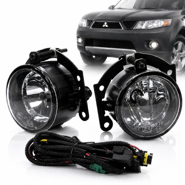 Протитуманні фари для Mitsubishi Outlander XL 2007-2012 / L200 2015- H11 55W Ø90 мм з проводкою Комплект (MB-676) OEM: 8321A353, 8324A014