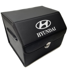 Органайзер саквояж у багажник Hyundai 38 x 31 x 29 см Еко-шкіра Чорний 1 шт