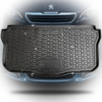 Автомобільний килимок в багажник Peugeot 108 2014 - бортик 3-5 см Поліуретан (Avto-Gumm)