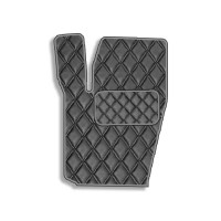 Килимок водія для Volkswagen Polo V 2009-2016 Екошкіра с подпятником 1 шт (Rombus)