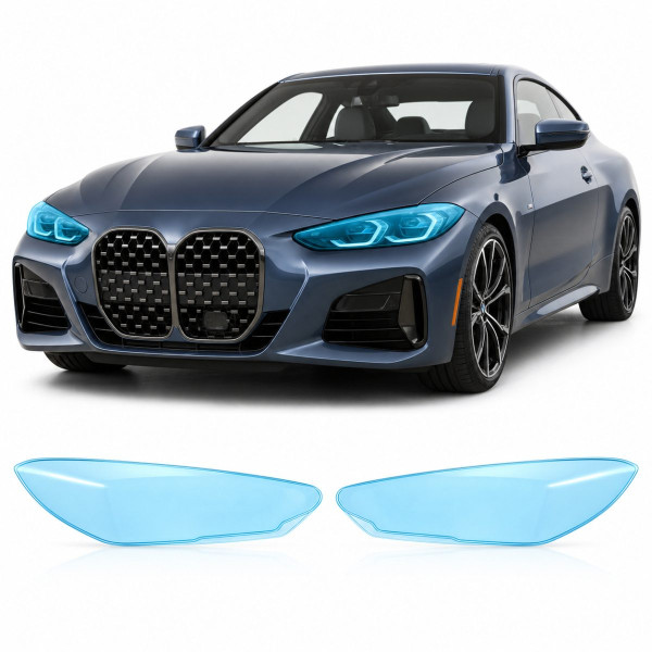Антигравийная защитная бронепленка по лекалам для BMW 4 Series G22 2020-2024 - оптика (фары и ПТФ)
