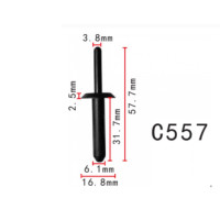Заклепка пластиковая Chrysler 4370138 6503860 Ford N804675S (C557)