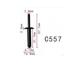 Заклепка пластиковая Chrysler 4370138 6503860 Ford N804675S (C557)